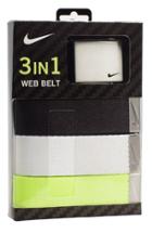 Men's Nike Web Belts, Size - Black/ White/ Green