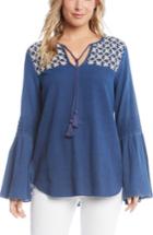 Women's Karen Kane Balboa Bell Sleeve Top - Blue