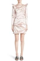 Women's Marc Jacobs Ruched Silk Duchess Satin Dress