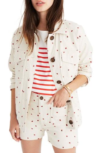 Women's Madewell Fresh Strawberries Jacket - Grey