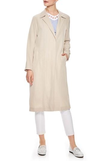 Women's Sandro Esable Notch Collar Coat Us / 34 Fr - Blue
