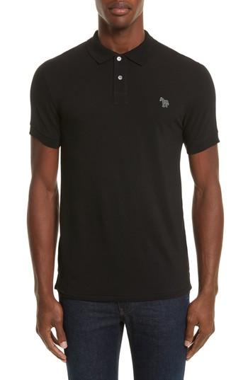 Men's Ps Paul Smith Slim Fit Zebra Polo - Black