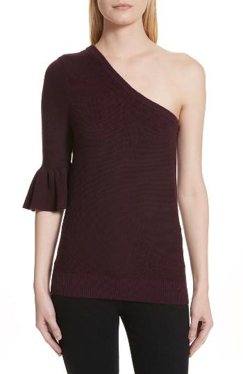 Women's Rebecca Minkoff Wappo One-shoulder Sweater, Size - Burgundy