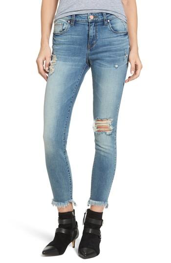 Women's Bp. Distressed Ankle Skinny Jeans - Blue