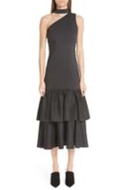 Women's Rejina Pyo Lizzie Tiered One Shoulder Dress Us / 8 Uk - Black