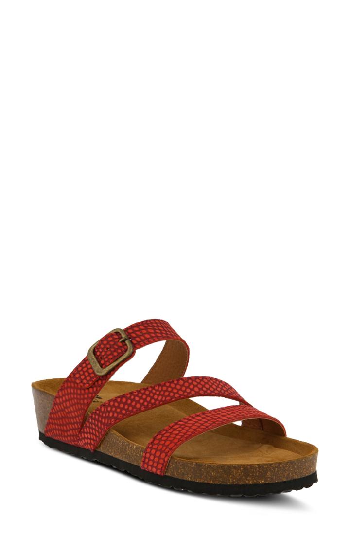 Women's Spring Step Flossie Slide Sandal .5-7us / 37eu - Red