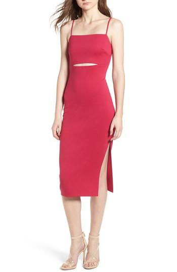 Women's Soprano Cutout Midi Dress - Pink