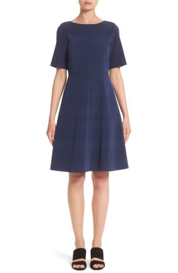 Women's Lafayette 148 New York Tamera Perforated Fit & Flare Dress