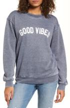 Women's Sub Urban Riot Good Vibes Burnout Sweatshirt - Blue