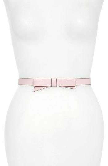 Women's Kate Spade New York Smooth Bow Belt - Pastry Pink