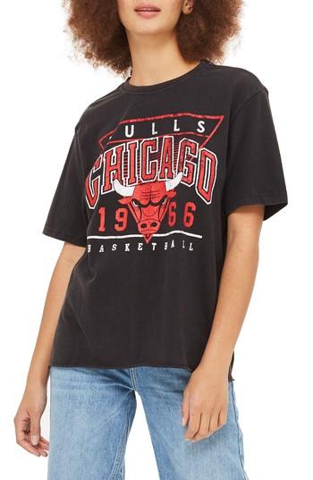 Women's Topshop X Unk Chicago Bulls Graphic Tee - Black