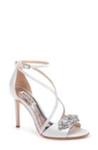 Women's Badgley Mischka Vanessa Crystal Embellished Sandal .5 M - White