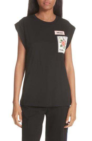 Women's Sandro Cuba With Love Tee - Black