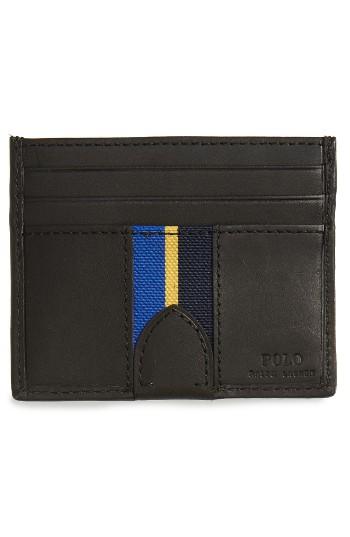 Men's Lauren Ralph Lauren Leather Card Case - Black