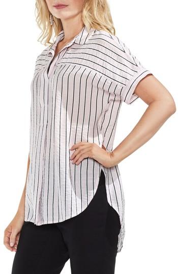 Women's Vince Camuto Modern Canopy Stripe Short Sleeve Top - Pink