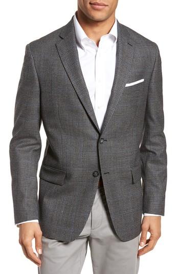 Men's Hart Schaffner Marx Classic Fit Stretch Check Wool Sport Coat R - Grey