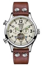 Men's Ingersoll Armstrong Automatic Chronograph Leather Strap Watch, 46mm