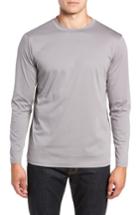 Men's Bugatchi Solid Long Sleeve T-shirt - Grey
