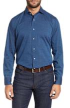 Men's Peter Millar Collection Falls Print Sport Shirt - Blue