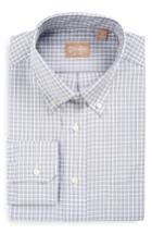 Men's Gitman Regular Fit Gingham Check Dress Shirt - 35 - Grey
