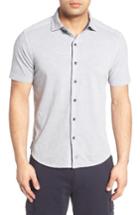 Men's Thaddeus Mcadams Slub Jersey Sport Shirt - Grey