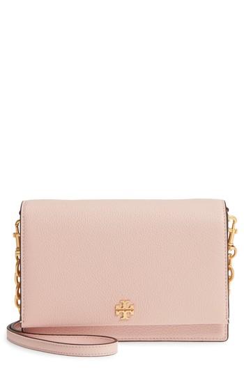 Tory Burch Georgia Pebble Leather Shoulder Bag - Pink