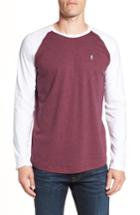 Men's Psycho Bunny Cobb Raglan T-shirt - Burgundy