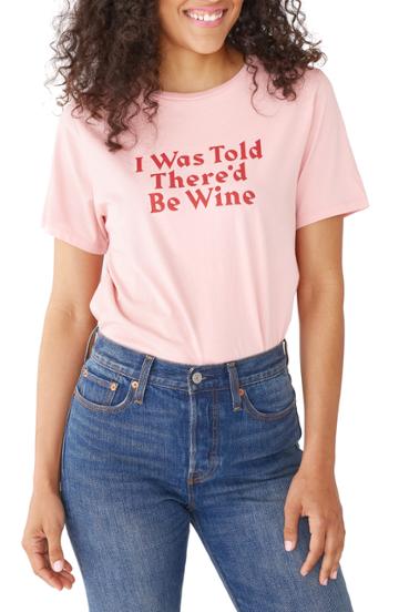 Women's Ban. Do I Was Told There'd Be Wine Tee - Pink