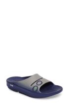 Women's Oofos Ooahh Sport Slide M - Blue