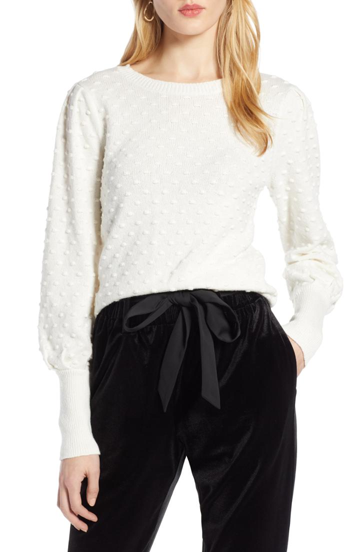Women's Halogen Bobble Stitch Sweater - Ivory