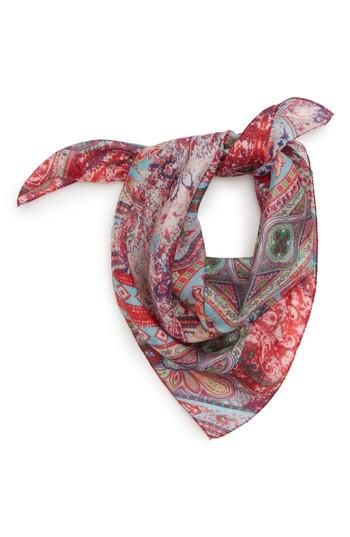 Women's Sole Society Print Silk Neckerchief, Size - Beige