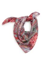 Women's Sole Society Print Silk Neckerchief, Size - Beige