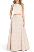 Women's Aidan By Aidan Mattox Two-piece Gown - Pink