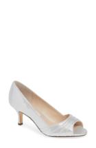 Women's Nina Chezare Peep Toe Pump M - Metallic