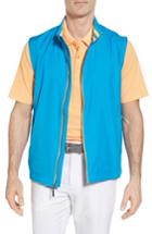 Men's Cutter & Buck Nine Iron Drytec Zip Vest - Blue