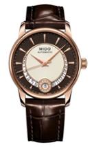 Women's Mido Baroncelli Automatic Diamond Leather Strap Watch, 33mm
