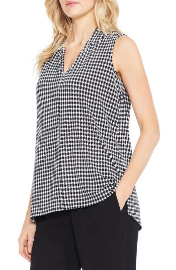 Women's Vince Camuto Houndstooth Top - Black