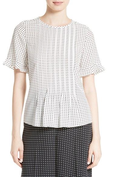 Women's Kate Spade New York Pin Dot Pintuck Top
