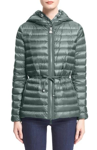 Women's Moncler 'raie' Water Resistant Hooded Down Jacket