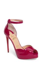 Women's Christian Louboutin Aketata Ankle Strap Sandal .5us / 37.5eu - Pink
