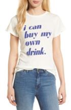 Women's Junk Food I Can Buy My Own Drink Tee - Ivory