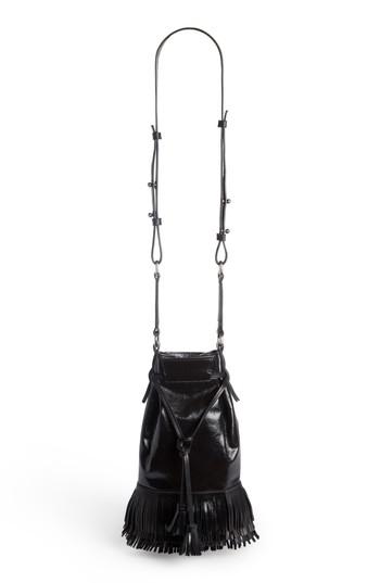 Isabel Marant Askiah Fringe Leather Crossbody Bag -