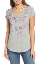 Women's Lucky Brand Floral Embroidered Tee