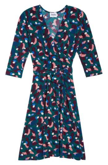 Women's Leota Print Jersey Faux Wrap Dress - Green