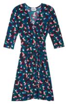 Women's Leota Print Jersey Faux Wrap Dress - Green