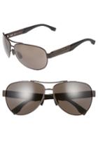 Men's Boss 65mm Aviator Sunglasses - Matte Brown/ Brown Grey