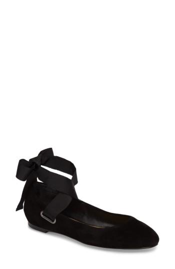 Women's Splendid Renee Ankle Tie Flat M - Black