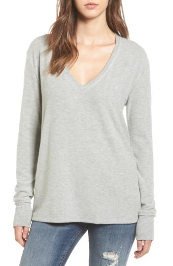 Women's Bp. V-neck Sweater, Size - Grey