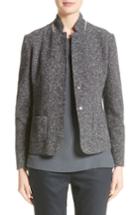 Women's Fabiana Filippi Pebble Tweed Knit Jacket Us / 40 It - Grey
