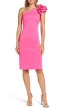 Women's Eliza J One Shoulder Sheath Dress - Pink